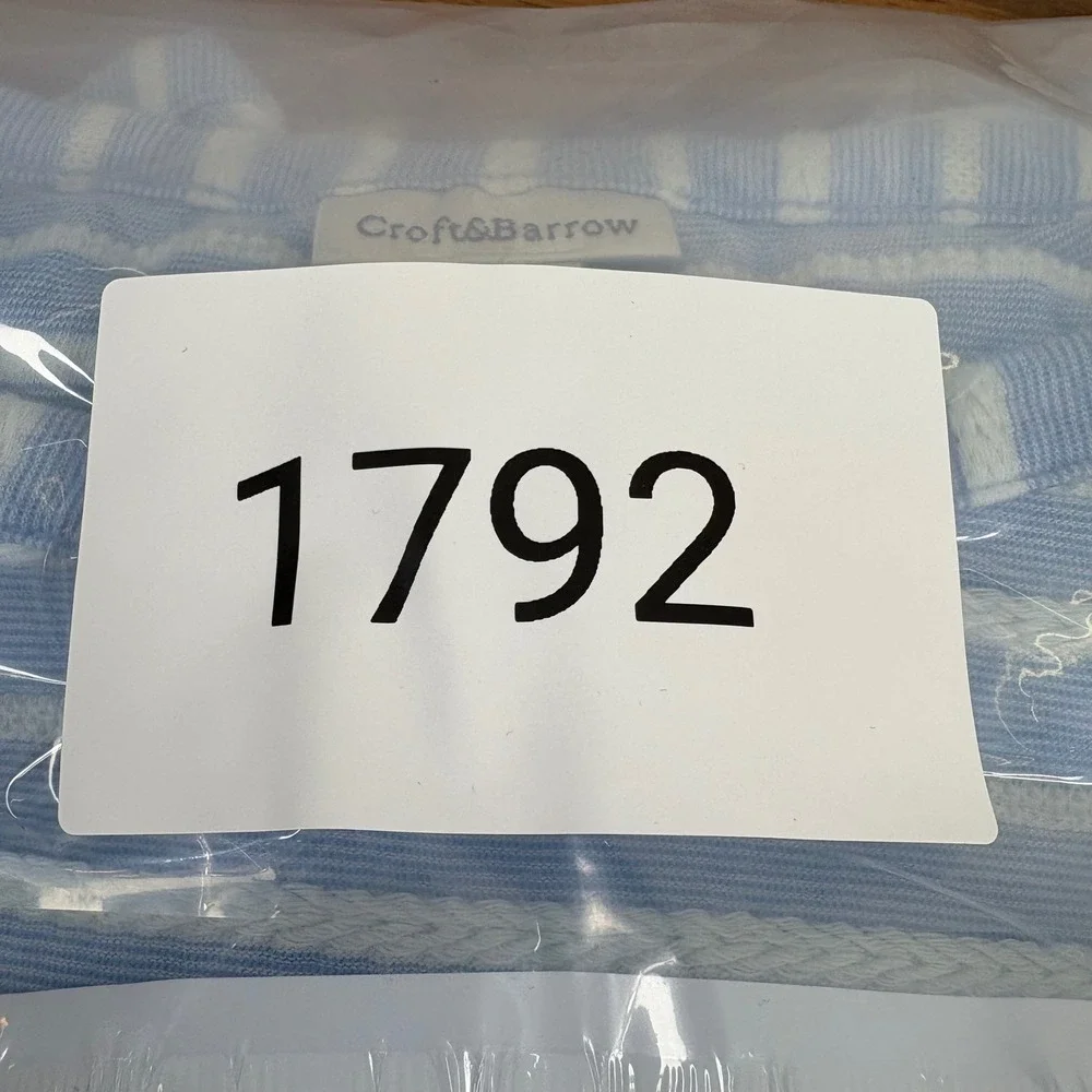 Croft & Barrow Women's XL Blue Striped Embroidered 3/4 Slv‎ Button Cuff Knit Top - Picture 12 of 12